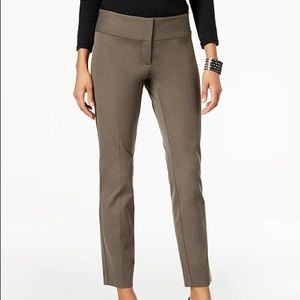 Khaki Alfani zipper detail pants
